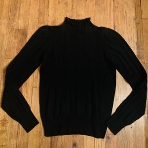 marc by marc jacobs mock neck cable knit in black